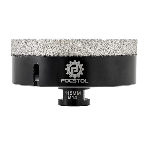 FOCSTOL Diamant Fliesenbohrer 115mm Vakuumgelötete Diamant Lochsäge für Porzellan Keramik Fliese Marmor Granit Stein Quarz M14 Gewinde FOCSTOL Diamant Fliesenbohrer 115mm Vakuumgelötete Diamant Lochsäge für Porzellan Keramik Fliese Marmor Granit Stein Quarz M14 Gewinde von FOCSTOL