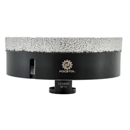 FOCSTOL Diamant Fliesenbohrer 125mm - Diamant Lochsäge für Porzellan Keramik Fliesen Marmor Granit M14 Gewinde für Winkelschleifer FOCSTOL Diamant Fliesenbohrer 125mm - Diamant Lochsäge für Porzellan Keramik Fliesen Marmor Granit M14 Gewinde für Winkelschleifer von FOCSTOL