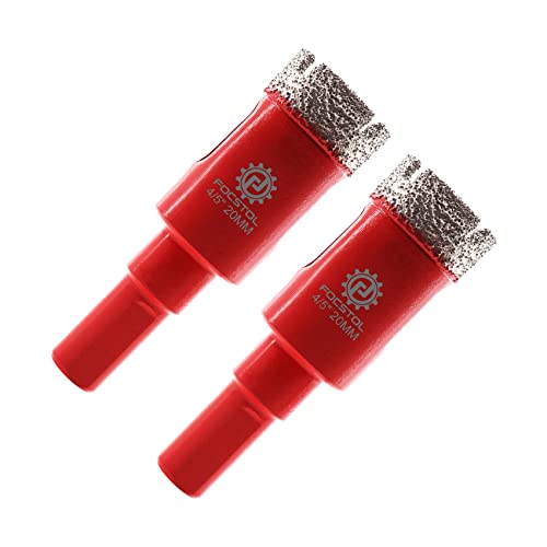 FOCSTOL Diamant Fliesenbohrer 20mm - 2 Stück Vakuumgelötete Diamant Lochsäge mit Dreikantschaft für Porzellanfliesen Keramik Granit Marmor FOCSTOL Diamant Fliesenbohrer 20mm - 2 Stück Vakuumgelötete Diamant Lochsäge mit Dreikantschaft für Porzellanfliesen Keramik Granit Marmor von FOCSTOL