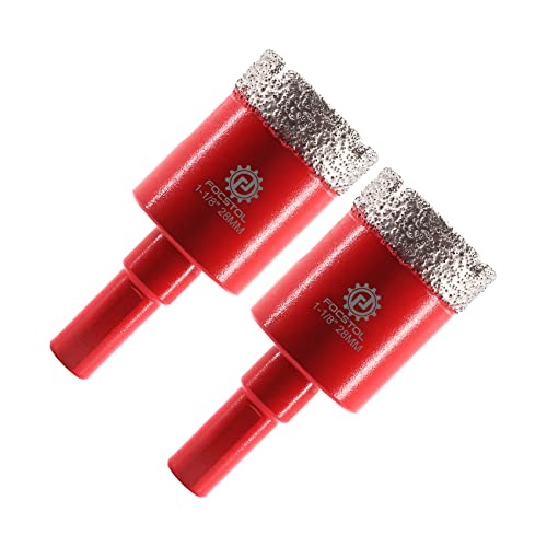 FOCSTOL Diamant Fliesenbohrer 28mm - 2 Stück Vakuumgelötete Diamant Lochsäge mit Dreikantschaft für Porzellanfliesen Keramik Granit Marmor FOCSTOL Diamant Fliesenbohrer 28mm - 2 Stück Vakuumgelötete Diamant Lochsäge mit Dreikantschaft für Porzellanfliesen Keramik Granit Marmor von FOCSTOL