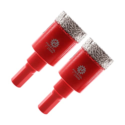 FOCSTOL Diamant Fliesenbohrer 25mm - 2 Stück Vakuumgelötete Diamant Lochsäge mit Dreikantschaft für Porzellanfliesen Keramik Granit Marmor FOCSTOL Diamant Fliesenbohrer 25mm - 2 Stück Vakuumgelötete Diamant Lochsäge mit Dreikantschaft für Porzellanfliesen Keramik Granit Marmor von FOCSTOL