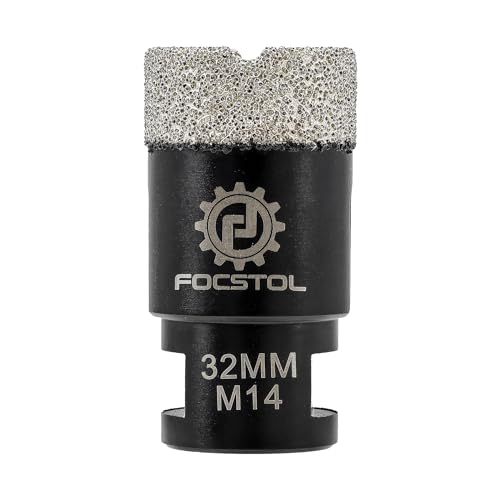 FOCSTOL Diamant Fliesenbohrer 32mm Vakuumgelötete Diamant Lochsäge für Porzellan Keramik Fliese Marmor Granit Stein Quarz M14 Gewinde FOCSTOL Diamant Fliesenbohrer 32mm Vakuumgelötete Diamant Lochsäge für Porzellan Keramik Fliese Marmor Granit Stein Quarz M14 Gewinde von FOCSTOL