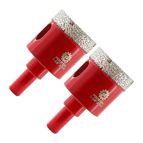 FOCSTOL Diamant Fliesenbohrer 35mm - 2 Stück Diamant Bohrkrone mit Rundschaft für Keramik Porzellan Fliesen Marmor Granit Quarz FOCSTOL Diamant Fliesenbohrer 35mm - 2 Stück Diamant Bohrkrone mit Rundschaft für Keramik Porzellan Fliesen Marmor Granit Quarz von FOCSTOL