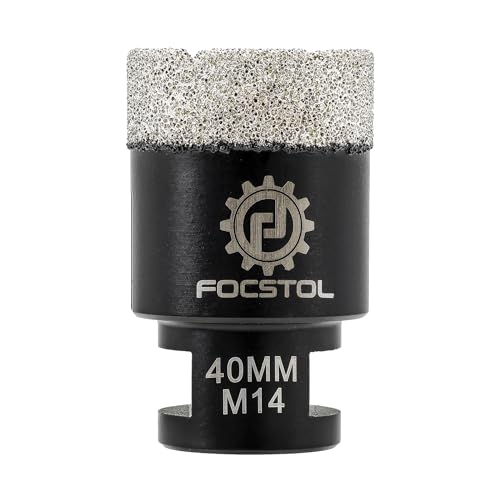 FOCSTOL Diamant Fliesenbohrer 40mm Vakuumgelötete Diamant Lochsäge für Porzellan Keramik Fliese Marmor Granit Stein Quarz M14 Gewinde FOCSTOL Diamant Fliesenbohrer 40mm Vakuumgelötete Diamant Lochsäge für Porzellan Keramik Fliese Marmor Granit Stein Quarz M14 Gewinde von FOCSTOL