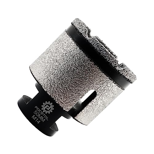 FOCSTOL Diamant Fliesenbohrer 50mm - Diamant Fingerfräser für Porzellan Keramik Fliesen Marmor Granit Künstlicher Stein M14 Gewinde für Winkelschleifer von FOCSTOL