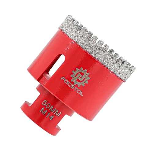 FOCSTOL Diamant Fliesenbohrer 50mm - Diamantbohrer Lochsäge für Porzellan Keramik Fliesen Marmor Granit M14 Gewinde für Winkelschleifer FOCSTOL Diamant Fliesenbohrer 50mm - Diamantbohrer Lochsäge für Porzellan Keramik Fliesen Marmor Granit M14 Gewinde für Winkelschleifer von FOCSTOL