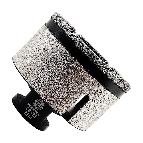 FOCSTOL Diamant Fliesenbohrer 68mm - Diamant Fingerfräser für Porzellan Keramik Fliesen Marmor Granit Künstlicher Stein M14 Gewinde für Winkelschleifer FOCSTOL Diamant Fliesenbohrer 68mm - Diamant Fingerfräser für Porzellan Keramik Fliesen Marmor Granit Künstlicher Stein M14 Gewinde für Winkelschleifer von FOCSTOL
