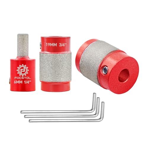 FOCSTOL Diamantschleifer Keramik-Glas-Schleifwerkzeug - 3 Stück 6/19/25mm Diamantschleifer Glas zum Schleifen von Glas Fliesen Stein Jade FOCSTOL Diamantschleifer Keramik-Glas-Schleifwerkzeug - 3 Stück 6/19/25mm Diamantschleifer Glas zum Schleifen von Glas Fliesen Stein Jade von FOCSTOL
