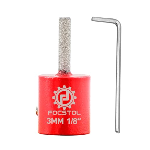 FOCSTOL Diamantschleifer Keramik-Glas-Schleifwerkzeug - 3mm Diamantschleifer Glas zum Schleifen von Glas Fliesen Stein Jade FOCSTOL Diamantschleifer Keramik-Glas-Schleifwerkzeug - 3mm Diamantschleifer Glas zum Schleifen von Glas Fliesen Stein Jade von FOCSTOL