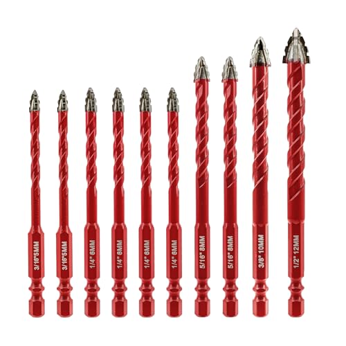 FOCSTOL Exzenterbohrer Set 10 Stück – 5/6/8/10mm Hartmetallbohrer Exzenterbohrer mit Gezackten Zähnen für Holz, Kunststoff, Mauerwerk, Keramik, Fliesen, Beton, Marmor FOCSTOL Exzenterbohrer Set 10 Stück – 5/6/8/10mm Hartmetallbohrer Exzenterbohrer mit Gezackten Zähnen für Holz, Kunststoff, Mauerwerk, Keramik, Fliesen, Beton, Marmor von FOCSTOL