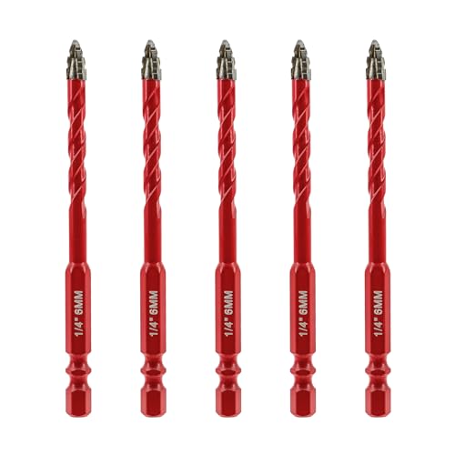 FOCSTOL Exzenterbohrer Set 5 Stück – 6mm Hartmetallbohrer Exzenterbohrer mit Gezackten Zähnen für Holz, Kunststoff, Mauerwerk, Keramik, Fliesen, Beton, Marmor FOCSTOL Exzenterbohrer Set 5 Stück – 6mm Hartmetallbohrer Exzenterbohrer mit Gezackten Zähnen für Holz, Kunststoff, Mauerwerk, Keramik, Fliesen, Beton, Marmor von FOCSTOL