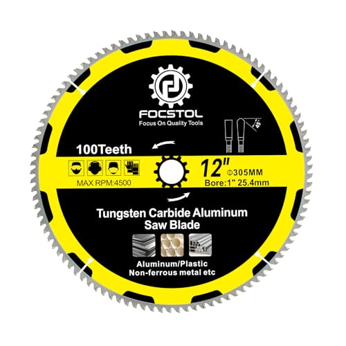 FOCSTOL Kreissägeblatt für Aluminium 305mm x 25,4mm - Sägeblatt für Aluminium 100 Zähne zum Schneiden von Aluminium Nichteisenmetallen Kunststoff FOCSTOL Kreissägeblatt für Aluminium 305mm x 25,4mm - Sägeblatt für Aluminium 100 Zähne zum Schneiden von Aluminium Nichteisenmetallen Kunststoff von FOCSTOL