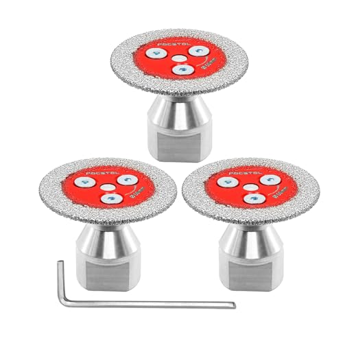 FOCSTOL Mini Diamant Trennscheibe Fliesen - 3 Stück 50mm Diamant Fliesenscheibe mit M14 Flansch für Marmor Granit Kunststein Porzellanfliesen Keramik FOCSTOL Mini Diamant Trennscheibe Fliesen - 3 Stück 50mm Diamant Fliesenscheibe mit M14 Flansch für Marmor Granit Kunststein Porzellanfliesen Keramik von FOCSTOL