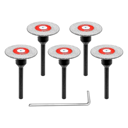 FOCSTOL Mini Diamant Trennscheibe Fliesen - 5 Stück 40mm Diamant Fliesenscheibe mit 6mm Rundschaft für Marmor Granit Kunststein Porzellanfliesen Keramik FOCSTOL Mini Diamant Trennscheibe Fliesen - 5 Stück 40mm Diamant Fliesenscheibe mit 6mm Rundschaft für Marmor Granit Kunststein Porzellanfliesen Keramik von FOCSTOL