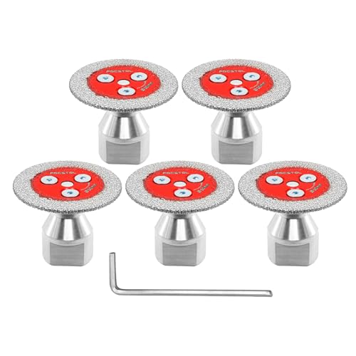 FOCSTOL Mini Diamant Trennscheibe Fliesen - 5 Stück 50mm Diamant Fliesenscheibe mit M14 Flansch für Marmor Granit Kunststein Porzellanfliesen Keramik FOCSTOL Mini Diamant Trennscheibe Fliesen - 5 Stück 50mm Diamant Fliesenscheibe mit M14 Flansch für Marmor Granit Kunststein Porzellanfliesen Keramik von FOCSTOL