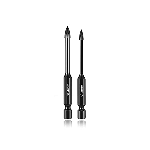 Diamanten, Mauerwerk Bohrer Set Wolframkarbid 3mm bis 12mm for Porzellan Fliesen Beton Glas(3-4 MM) von FOELANNE