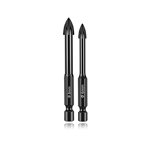 Diamanten, Mauerwerk Bohrer Set Wolframkarbid 3mm bis 12mm for Porzellan Fliesen Beton Glas(6-8 MM) von FOELANNE