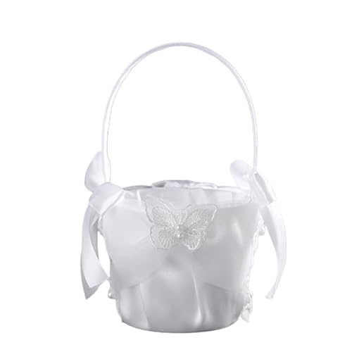 FOELANNE Blumenmädchen Korb für Hochzeit, Braut Blumenmädchen Streublumen Schleife Romantische Hochzeit Hochzeit Handgefertigter Blumenkorb FOELANNE Blumenmädchen Korb für Hochzeit, Braut Blumenmädchen Streublumen Schleife Romantische Hochzeit Hochzeit Handgefertigter Blumenkorb von FOELANNE