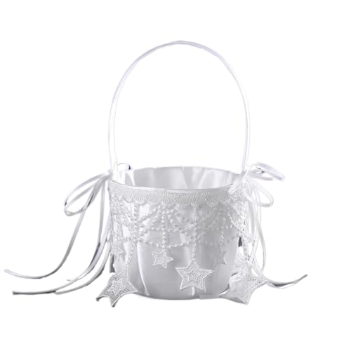 FOELANNE Blumenmädchen Korb für Hochzeit, Hochzeitskorb Hochzeit Braut Hochzeit Blumenmädchen Streublumen Romantischer Stern Blumenkorb FOELANNE Blumenmädchen Korb für Hochzeit, Hochzeitskorb Hochzeit Braut Hochzeit Blumenmädchen Streublumen Romantischer Stern Blumenkorb von FOELANNE