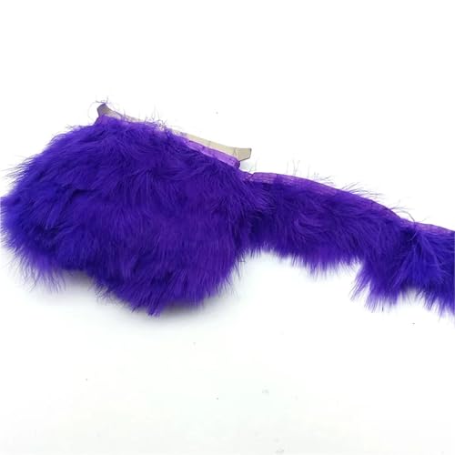 FOELANNE Federn Trims Fransen, Turkey Marabou Feather Trim Fringe 8-10cm for Dress Sewing DIY Crafts Handmade Decoration(Color-09,10meters) von FOELANNE