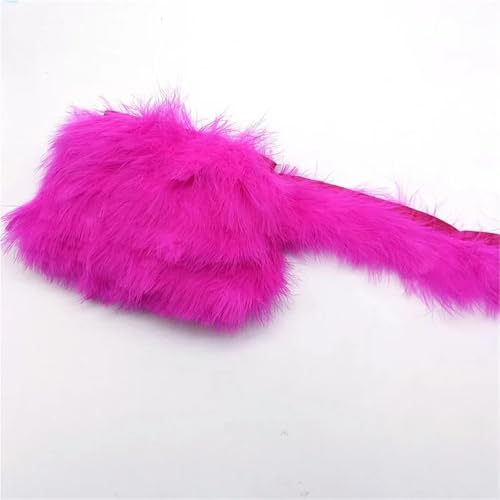 FOELANNE Federn Trims Fransen, Turkey Marabou Feather Trim Fringe 8-10cm for Dress Sewing DIY Crafts Handmade Decoration(Color-15,5meters) von FOELANNE