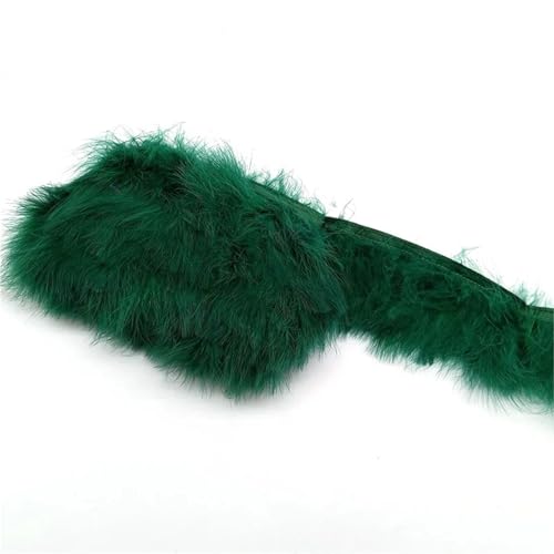 FOELANNE Federn Trims Fransen, Turkey Marabou Feather Trim Fringe 8-10cm for Dress Sewing DIY Crafts Handmade Decoration(Color-18,5meters) von FOELANNE