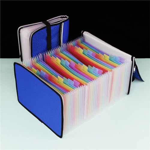 Geschenkverpackung Papier, A5 Oxford-Stoff-Aktenordner, mehrfarbig, 38 Lagen(Dark Blue) von FOELANNE