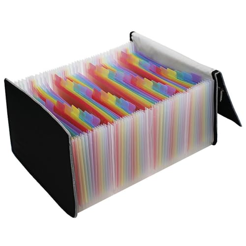 Geschenkverpackung Papier, A5 Oxford-Stoff-Aktenordner, mehrfarbig, 38 Lagen(Noir) von FOELANNE