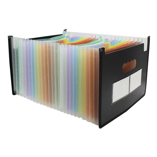 Geschenkverpackung Papier, Einziehbarer A4-Aktenordner mit Kartenfächern for Schule, Büro und Zuhause, mehrfarbig, 24 Schichten Geschenkverpackung Papier, Einziehbarer A4-Aktenordner mit Kartenfächern for Schule, Büro und Zuhause, mehrfarbig, 24 Schichten von FOELANNE