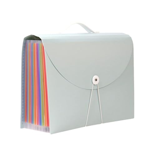 Geschenkverpackung Papier, Handheld-A4-Dateiordner-Organizer, mehrfarbig, 24 Schichten(Light Green) von FOELANNE