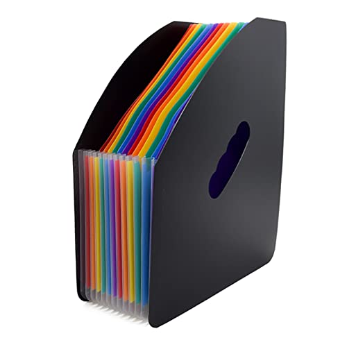 Geschenkverpackung Papier, Selbsttragender Fächerordner, 13 Fächer, Schwarz und Weiß, Einheitsgröße(Noir) von FOELANNE