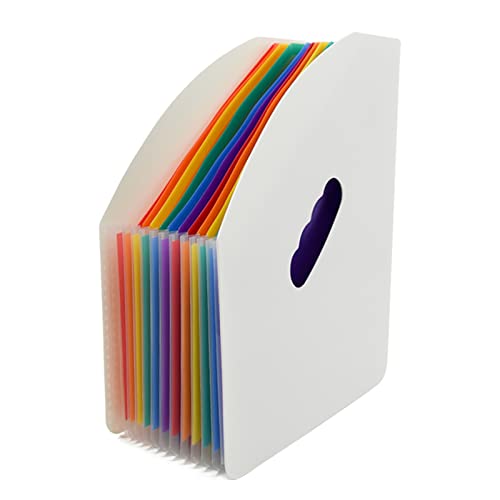 Geschenkverpackung Papier, Selbsttragender Fächerordner, 13 Fächer, Schwarz und Weiß, Einheitsgröße(White) von FOELANNE