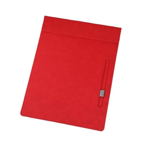 Klemmbretter aus Kunststoff, 2 stücke PU Leder Datei Ordner Magnetische A4 Schreiben Tragbare Schreibtafel Studenten(Red) von FOELANNE