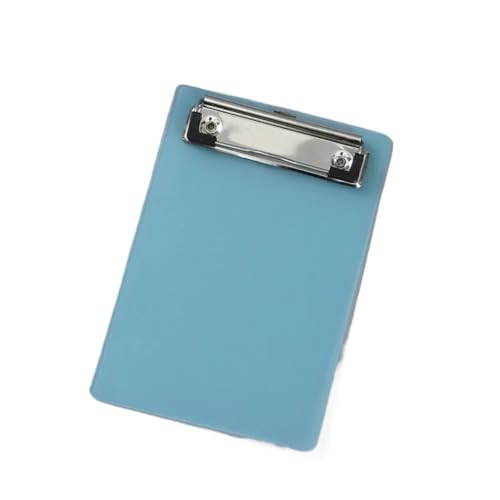 Klemmbretter aus Kunststoff, 4 stücke A6 Datei Ordner Papier Schreiben Pad Schiene Memo Schule Büro Schreibwaren(Blue) von FOELANNE