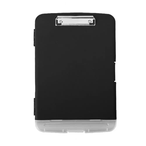 Klemmbretter aus Kunststoff, Organizer-Box mit Stiftetui, Box mit Aufbewahrung, Stifthalter for Krankenschwestern for Fachkräfte(Black) von FOELANNE
