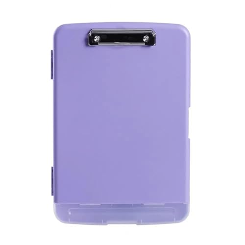 Klemmbretter aus Kunststoff, Organizer-Box mit Stiftetui, Box mit Aufbewahrung, Stifthalter for Krankenschwestern for Fachkräfte(Purple) von FOELANNE