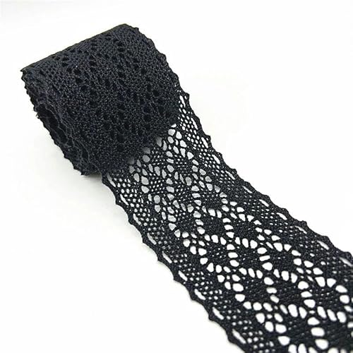 Zurückziehende Seite, 2 Yards 100% Baumwolle gehäkeltes Spitzenband 10 mm/50 mm mehrfarbig Nähzubehör(04) von FOELANNE