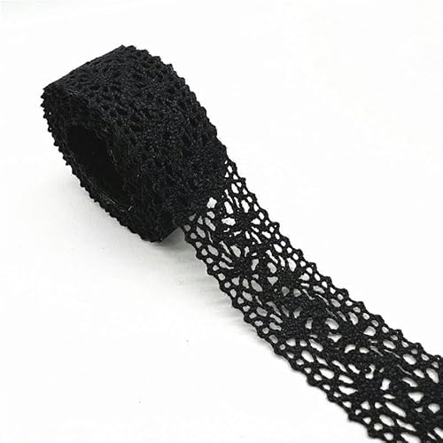Zurückziehende Seite, 2 Yards 100% Baumwolle gehäkeltes Spitzenband 10 mm/50 mm mehrfarbig Nähzubehör(15) von FOELANNE