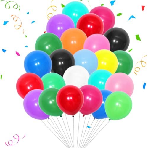 FOGARI Latex Luftballons, 100 Stück 10 Zoll Mehrfarbige Luftballon, Bunt Party Luftballons, Laune Luftballon für Baby Shower Geburtstag Deko Jungen Mädchenn von FOGARI