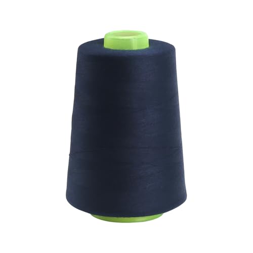 FOGAWA 1 Rollen 5000 yards Nähgarn Polyester Nähgarn Nähmaschinengarn, 40s/2, Garnspule Overlockgarn für Näharbeiten, Quilten, Patchwork, Kleidung(Dunkelblau 2991) von FOGAWA