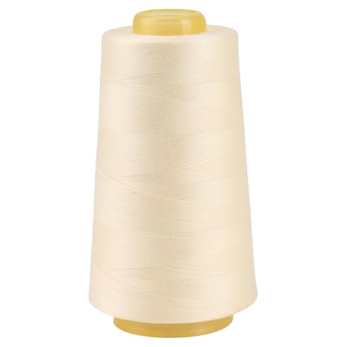 FOGAWA 1 Rollen Nähgarn Polyester Nähgarn Nähmaschinengarn, 40s/2, 3000 yards, Garnspule Overlockgarn für Näharbeiten, Quilten, Patchwork, Kleidung(Beige 2046) von FOGAWA