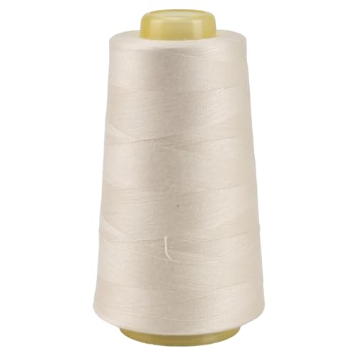 FOGAWA 1 Rollen Nähgarn Polyester Nähgarn Nähmaschinengarn, 40s/2, 3000 yards, Garnspule Overlockgarn für Näharbeiten, Quilten, Patchwork, Kleidung(Beige 3634) von FOGAWA