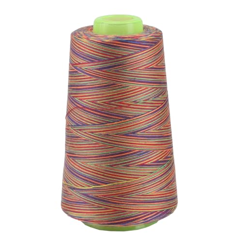 FOGAWA 1 Rollen Nähgarn Polyester Nähgarn Nähmaschinengarn, 40s/2, 3000 yards, Garnspule Overlockgarn für Näharbeiten, Quilten, Patchwork, Kleidung(Bunt 040418) von FOGAWA