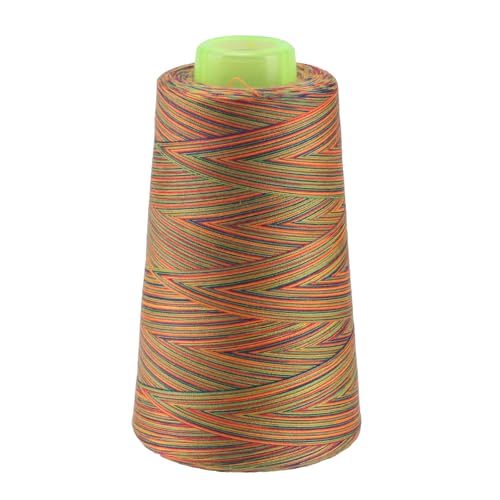 FOGAWA 1 Rollen Nähgarn Polyester Nähgarn Nähmaschinengarn, 40s/2, 3000 yards, Garnspule Overlockgarn für Näharbeiten, Quilten, Patchwork, Kleidung(Bunt 040806) von FOGAWA