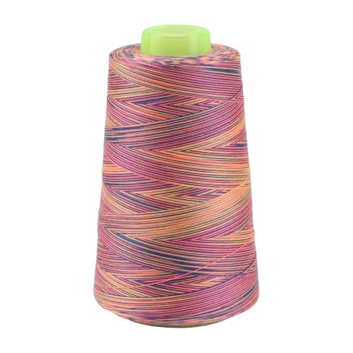 FOGAWA 1 Rollen Nähgarn Polyester Nähgarn Nähmaschinengarn, 40s/2, 3000 yards, Garnspule Overlockgarn für Näharbeiten, Quilten, Patchwork, Kleidung(Bunt 141022) von FOGAWA