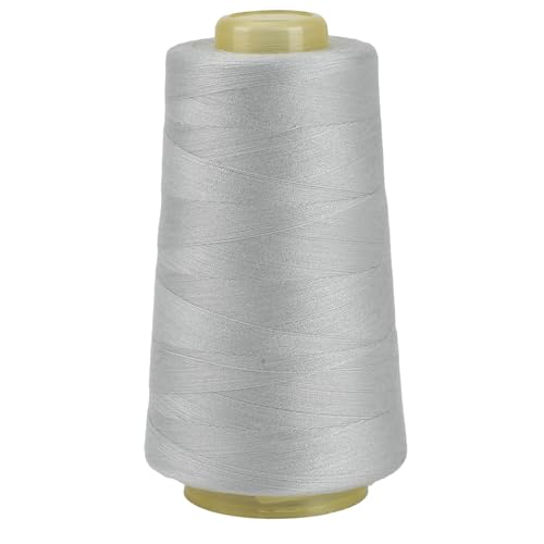 FOGAWA 1 Rollen Nähgarn Polyester Nähgarn Nähmaschinengarn, 40s/2, 3000 yards, Garnspule Overlockgarn für Näharbeiten, Quilten, Patchwork, Kleidung(Hellgrau 3021) von FOGAWA