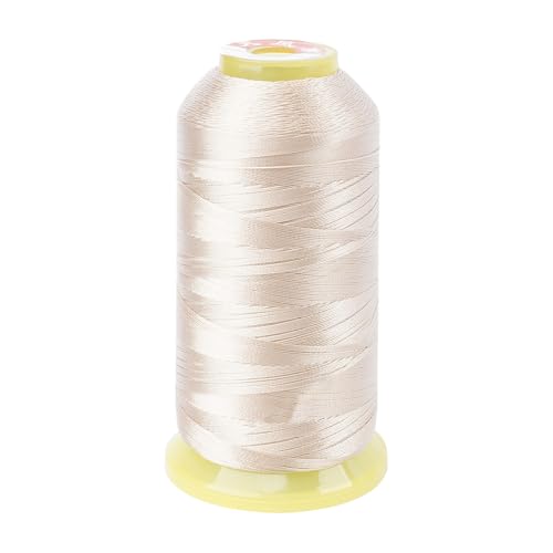FOGAWA 1200m Nylon Nähgarn 210D/3, Hohe Festigkeit reißfest, Nähgarn Sattlergarn Ledergarn für Leder, Gepäck, Geldbörsen, Jeans(Gold) von FOGAWA