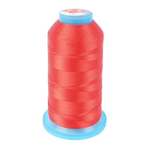FOGAWA 1200m Nylon Nähgarn 210D/3, Hohe Festigkeit reißfest, Nähgarn Sattlergarn Ledergarn für Leder, Gepäck, Geldbörsen, Jeans(Rot) von FOGAWA