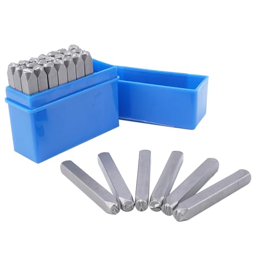 FOGAWA 28 Stück 5mm Schlagzahlen Set Schlagbuchstaben Set Alphabet A-Z und & Siegel Schlagstempel Stahlwerkzeug für DIY Leder Holz Kunststoff Metall FOGAWA 28 Stück 5mm Schlagzahlen Set Schlagbuchstaben Set Alphabet A-Z und & Siegel Schlagstempel Stahlwerkzeug für DIY Leder Holz Kunststoff Metall von FOGAWA