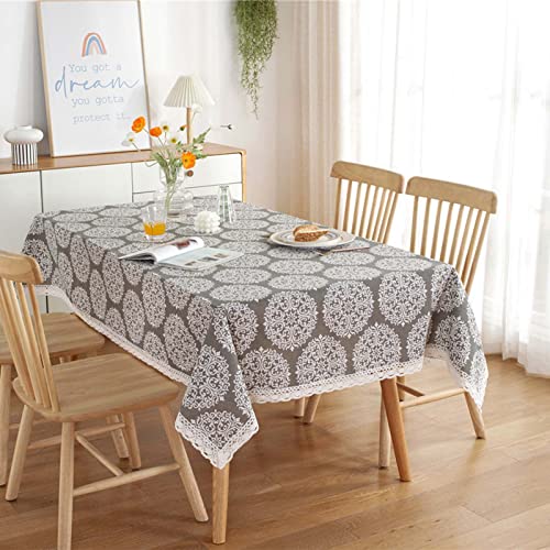 FOGUO Tischdecke Abwaschbar, Tischdecke Modern Esszimmer, Tischwasche Herbst, Tischtuch Leinen, Tafeltuch Weihnachten, Größe Wählbar, Fest Tafeltuch Party Hochzeit Tischdecken (A 120x160cm) von FOGUO